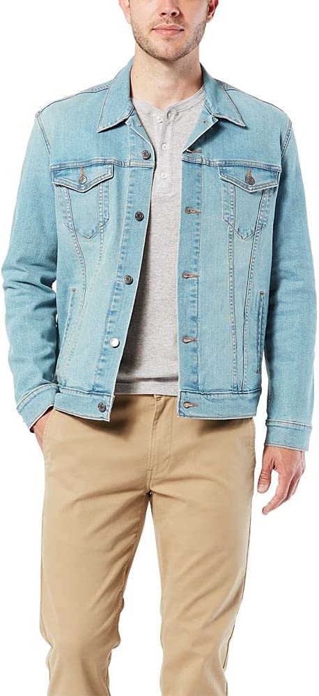 Khaki mens store denim jacket
