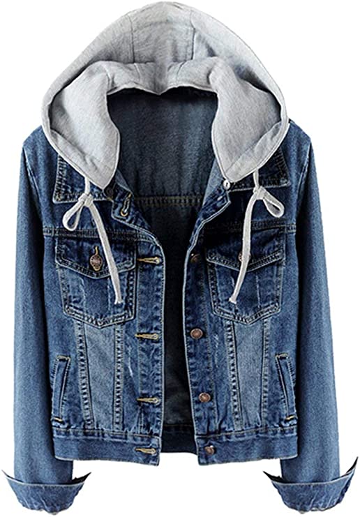 Denim best sale hoodie women's