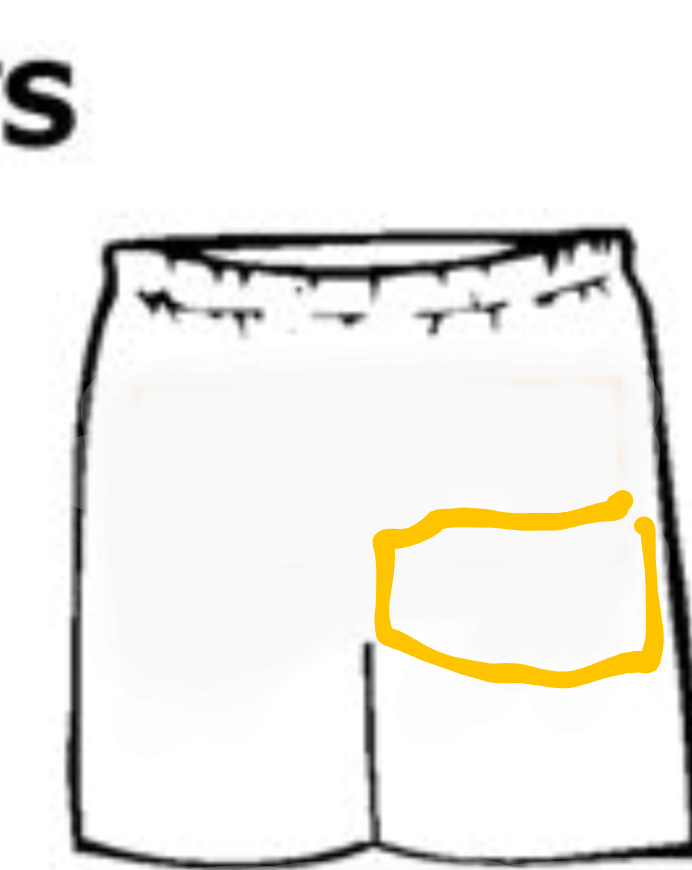 Left horizontal design(thigh)