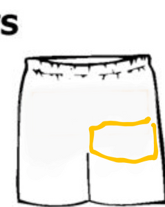 Left horizontal design(thigh)